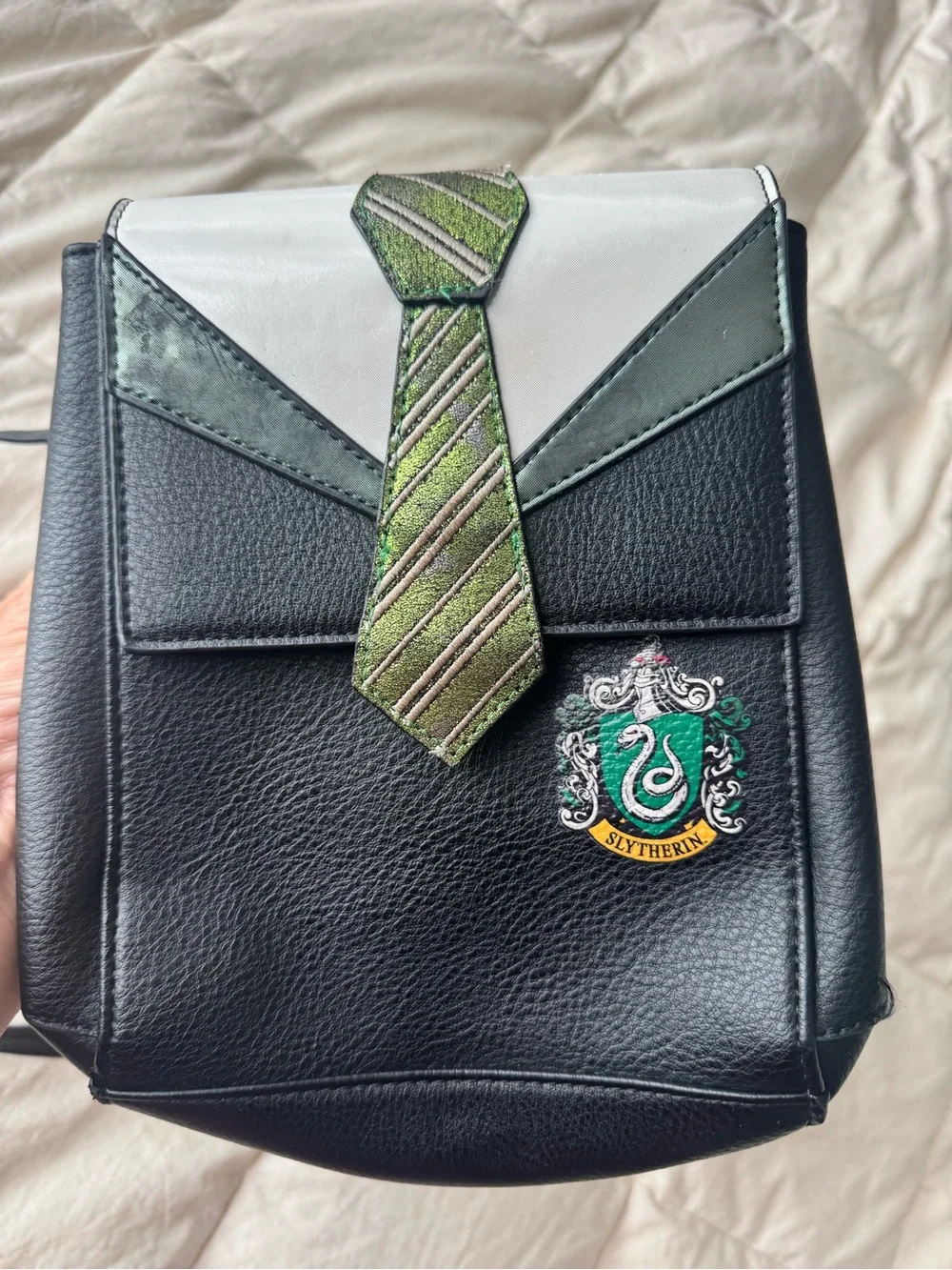 Harry Potter Danielle Nicole Slytherin Mini Backpack Crossbody Convertible Bag